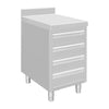 Vogue Stainless Steel 4 Drawer Workstation with 100mm Upstand - DP276  Vogue   