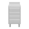Vogue Stainless Steel 4 Drawer Workstation with 100mm Upstand - DP276  Vogue   