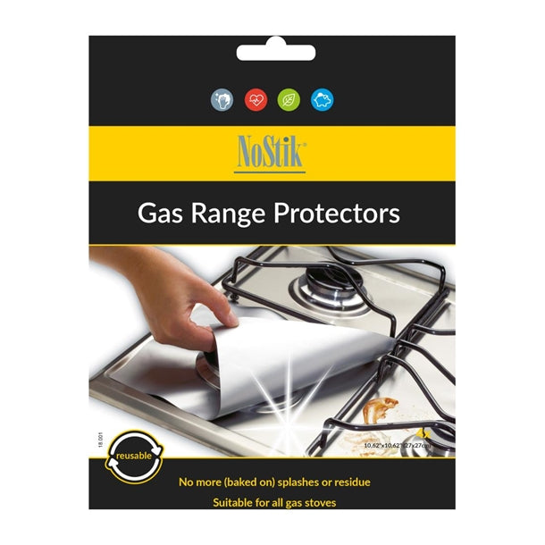 NoStik Heavy Duty Gas Range Protector (Pack of 4) 270 x 270mm - DP546  No Stik   