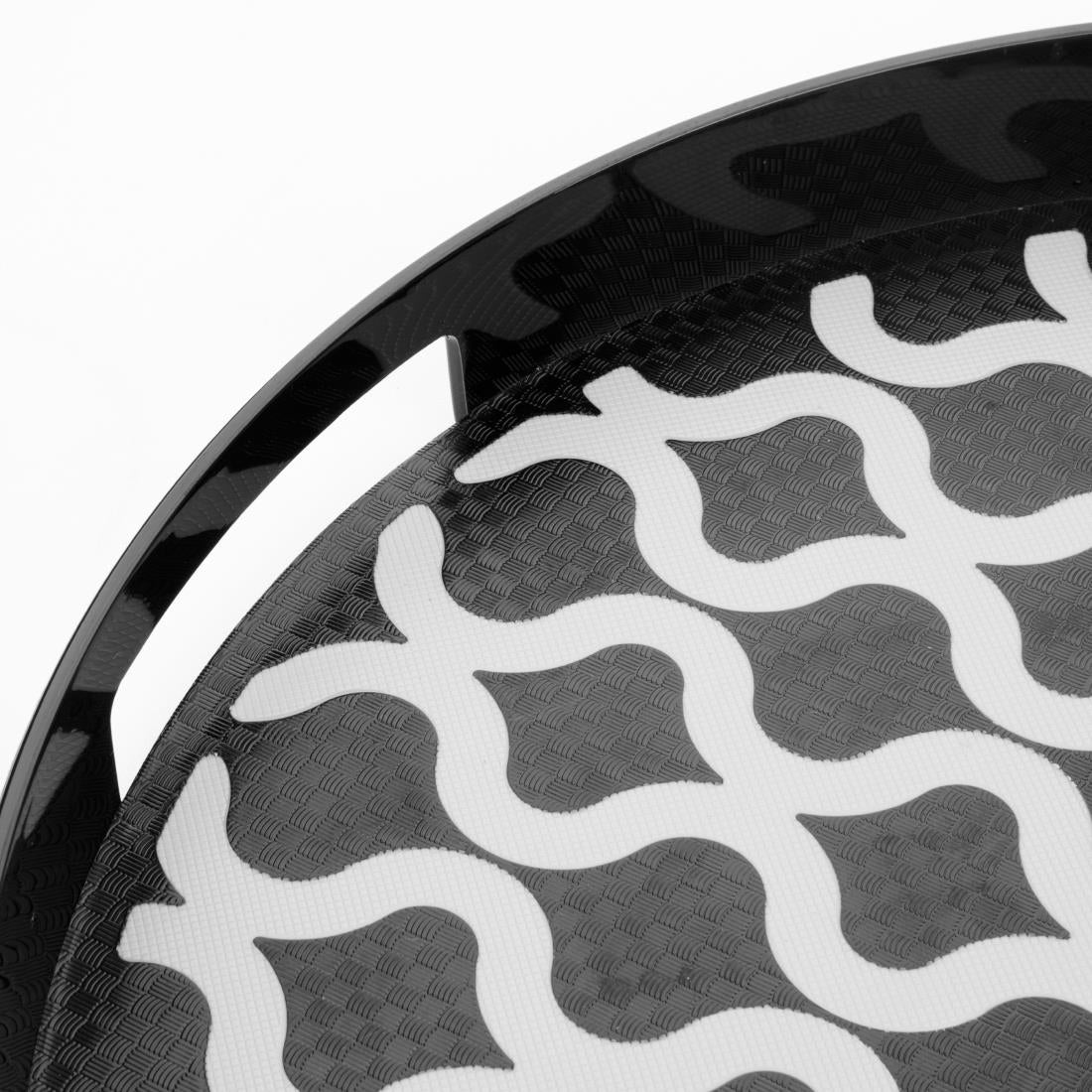 Olympia Kristallon PC Round Non Slip Tray With Handles 405mm - DP666  Olympia   
