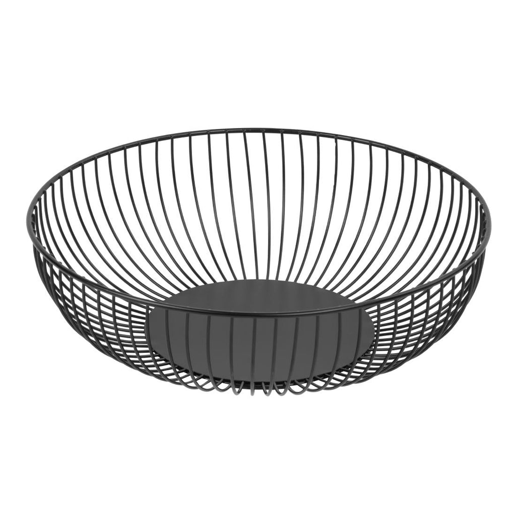 Olympia Wire Food Display Bowl Round Black 285x85mm - DP670  Olympia   