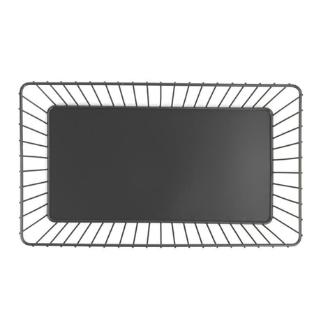 Olympia Wire Food Display Tray Rectangular Black 330x190x100mm - DP671  Olympia   