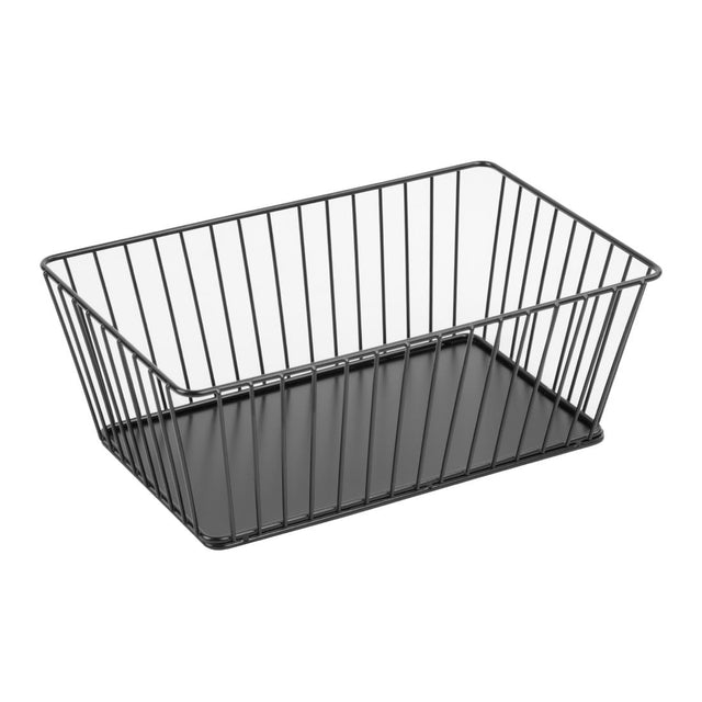 Olympia Wire Food Display Tray Rectangular Black 280x180x100mm - DP672  Olympia   