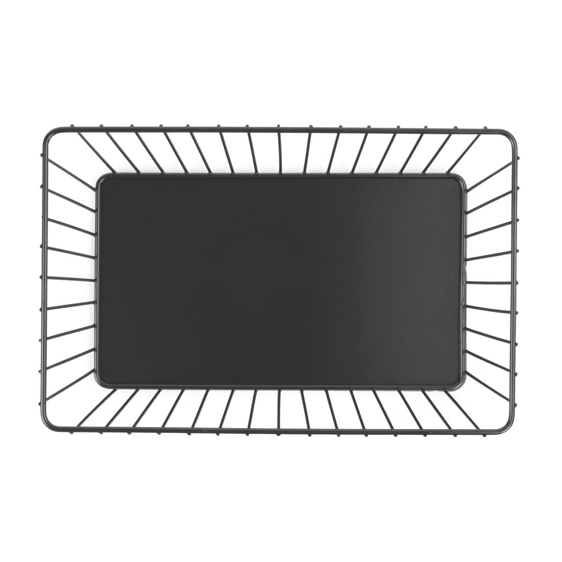 Olympia Wire Food Display Tray Rectangular Black 280x180x100mm - DP672  Olympia   
