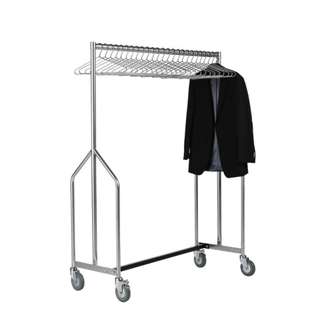 Heavy Duty Z Garment Rail with 25 Chrome Hangers - DP706  Commercial Hangers   