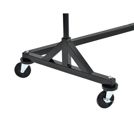 Black Garment Rail with 25 Captive Steel Hangers - DP709  Commercial Hangers   