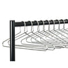 Black Garment Rail with 25 Captive Steel Hangers - DP709  Commercial Hangers   