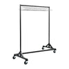 Black Garment Rail with 25 Captive Steel Hangers - DP709  Commercial Hangers   