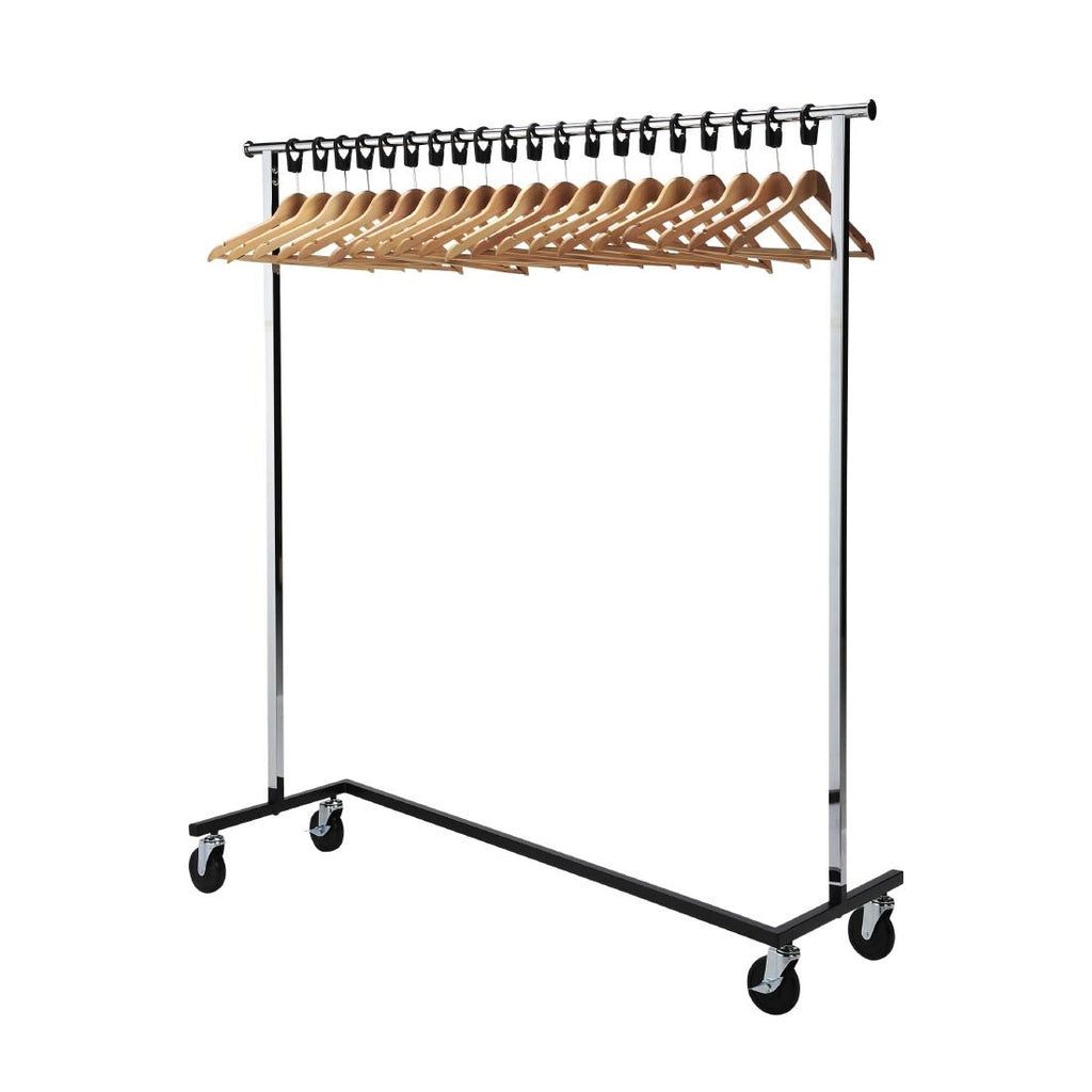 Bolero Garment Rail with 20 Wood Hangers - DP710  Commercial Hangers   