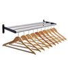 Wall Fixing Coat Rack with 10 Wooden Hangers - DP713  Commercial Hangers   