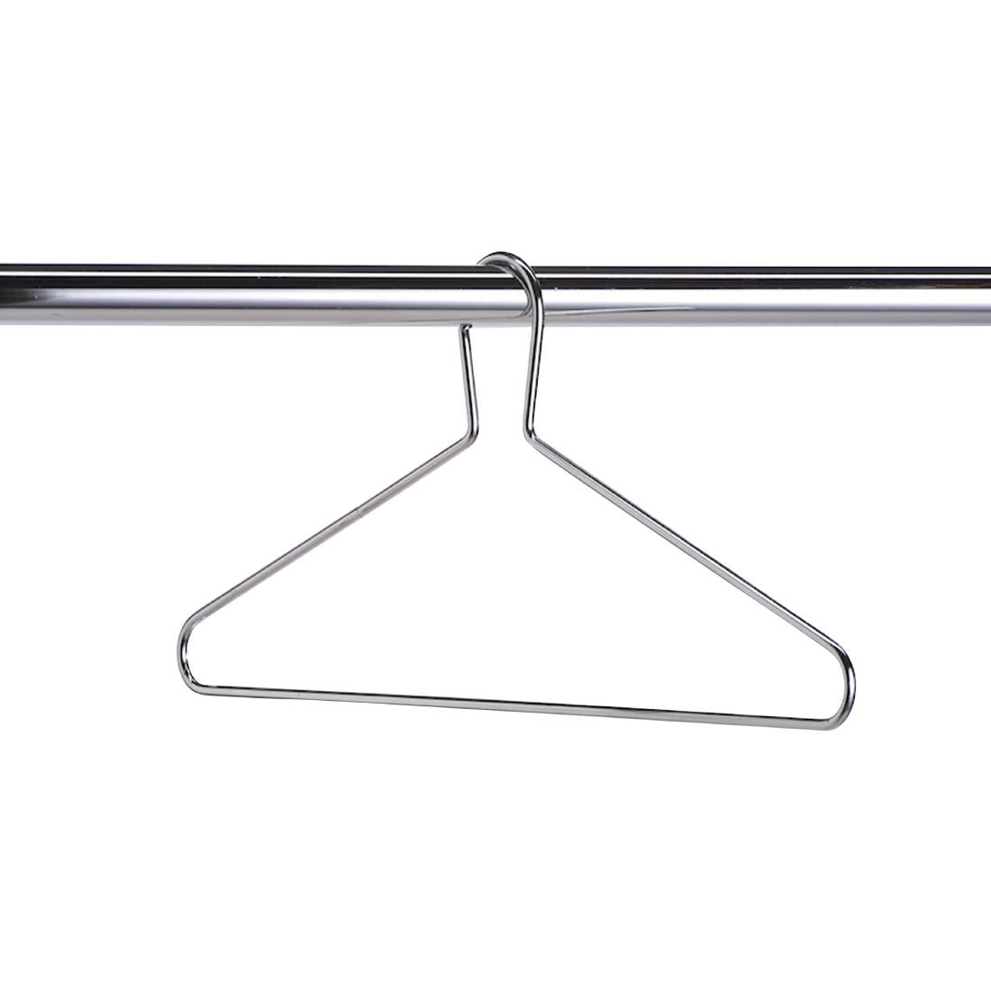 Chrome Plated Captive Steel Hangers (Pack of 50) - DP715  Commercial Hangers   