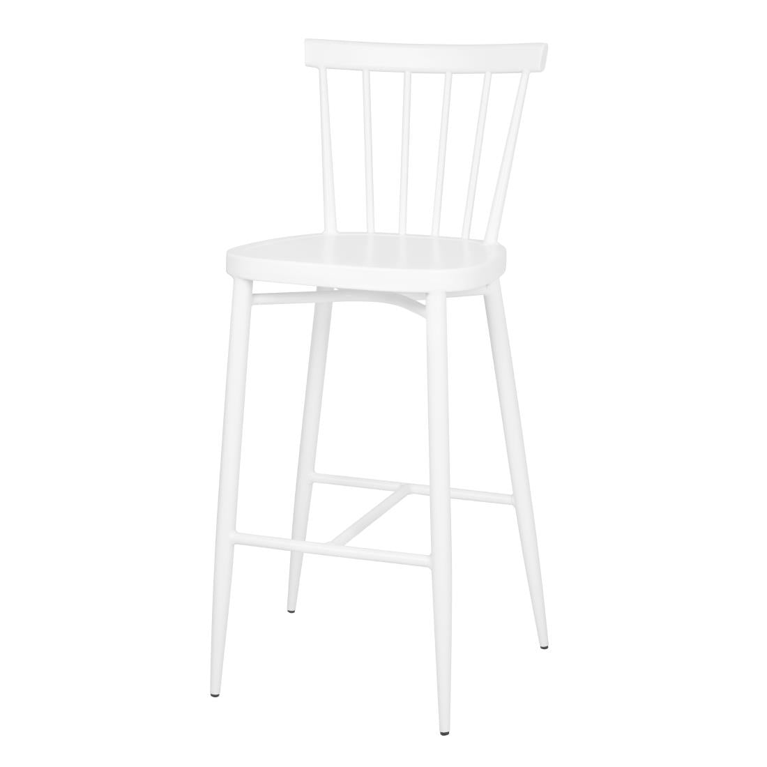 Bolero Windsor Aluminium White High Stools (Pack of 2) - DP719 All Stools Bolero   