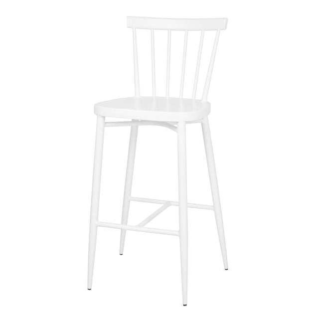 Bolero Windsor Aluminium White High Stools (Pack of 2) - DP719 All Stools Bolero   
