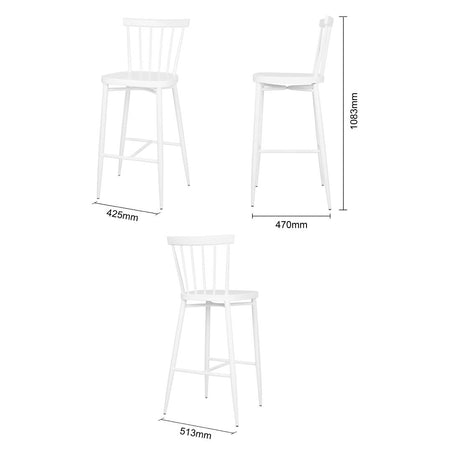 Bolero Windsor Aluminium White High Stools (Pack of 2) - DP719 All Stools Bolero   