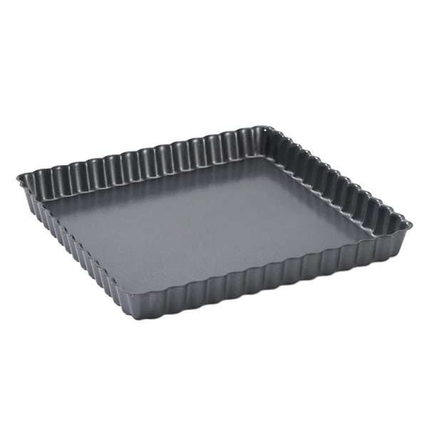 De Buyer Non-Stick Square Fluted Tart Mould 230mm - DP744  De Buyer   