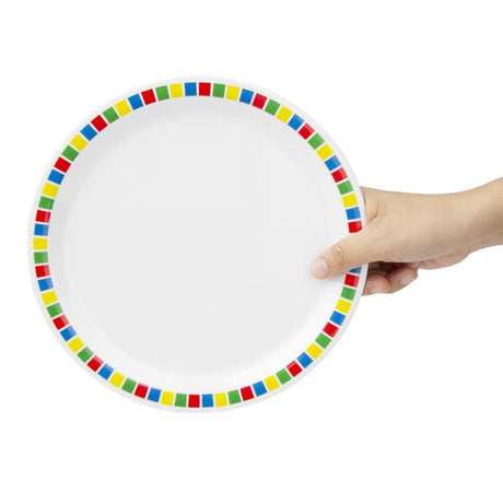 Olympia Kristallon Fairground Melamine Dinner Plates 230mm (Pack of 12) - DP981 Plates Olympia