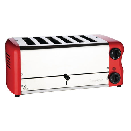 Rowlett Esprit 6 Slot Toaster Traffic Red w/2x Additional Elements & Sandwich Cage - CH188  Rowlett   