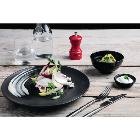 Olympia Fusion Round Black Coupe Plate 270mm (Pack of 4) - DR088 Plates Olympia