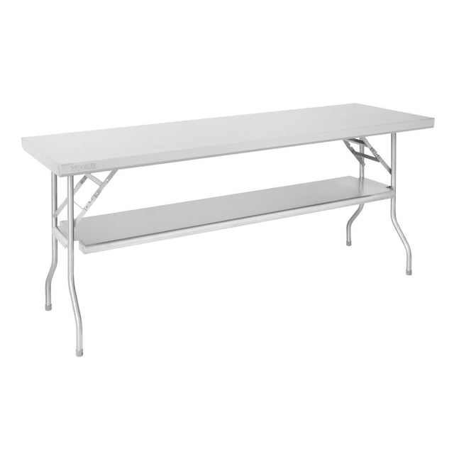 Vogue Stainless Steel Folding Work Table 1830x760x780mm - DR195  Vogue   