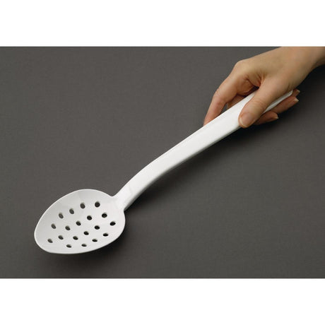 Matfer Bourgeat Exoglass Perforated Serving Spoon White 13" - DR197  Matfer Bourgeat   