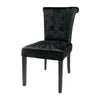 Bolero Black Crushed Velvet Dining Chair (Pack of 2) - DR307 Upholstered Dining Chairs Bolero   