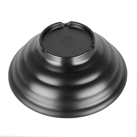 Olympia Kristallon Fusion Melamine Large Bowls Black 225mm (Pack of 4) - DR512 Bowls Olympia