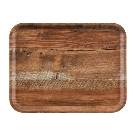 Cambro Madeira Laminate Canteen Tray Brown Oak 460mm - DR586  Cambro   
