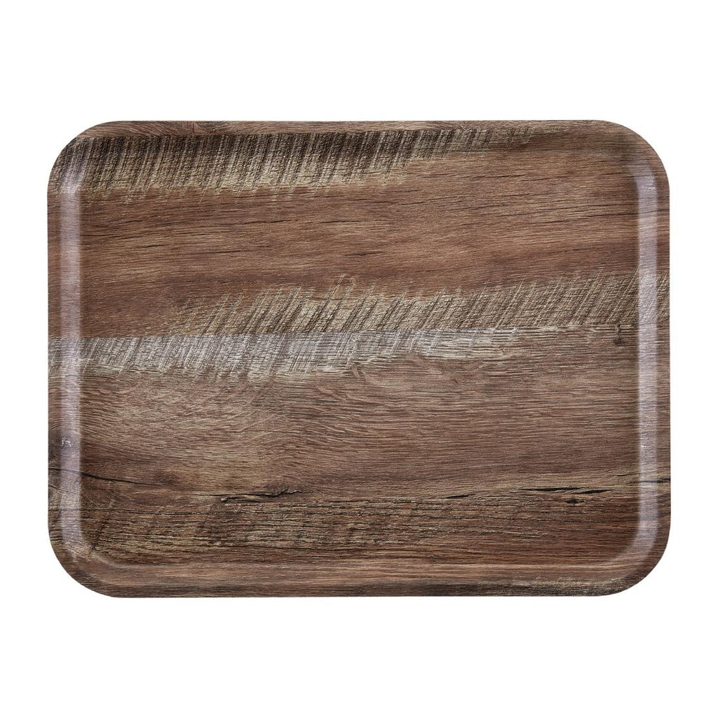 Cambro Madeira Laminate Canteen Tray Dark Oak 460mm - DR587  Cambro   