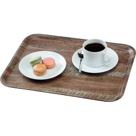 Cambro Madeira Laminate Canteen Tray Dark Oak 460mm - DR587  Cambro   