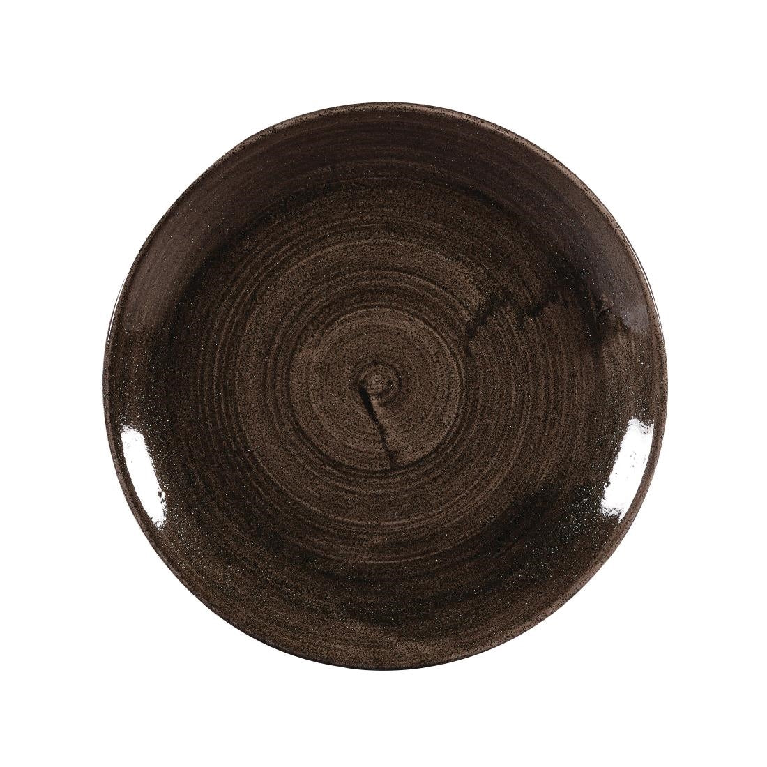 Churchill Stonecast Patina Coupe Plates Black 288mm (Pack of 12) - DR650 Plates Churchill