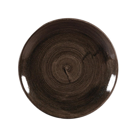 Churchill Stonecast Patina Coupe Plates Black 288mm (Pack of 12) - DR650 Plates Churchill
