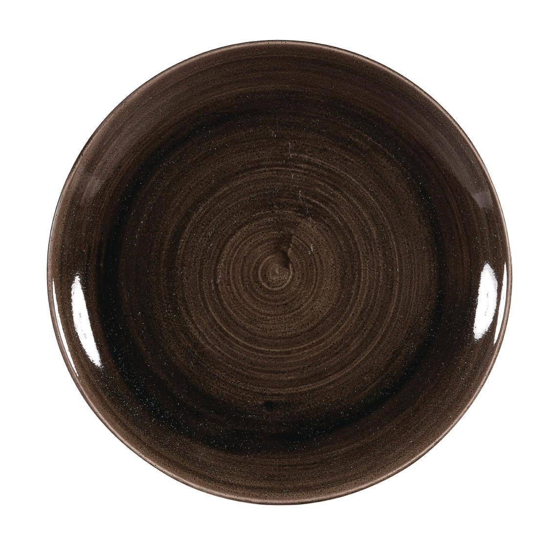 Churchill Stonecast Patina Coupe Plates Black 260mm (Pack of 12) - DR651 Plates Churchill
