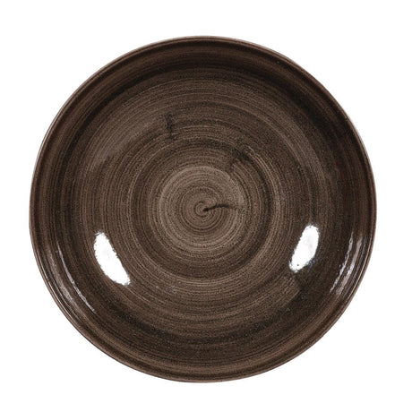 Churchill Stonecast Patina Coupe Plates Black 217mm (Pack of 12) - DR652 Plates Churchill