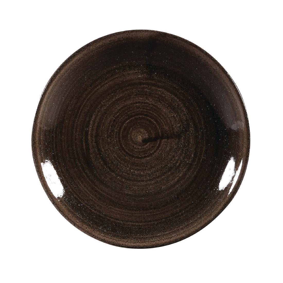 Churchill Stonecast Patina Coupe Plates Black 165mm (Pack of 12) - DR653 Plates Churchill