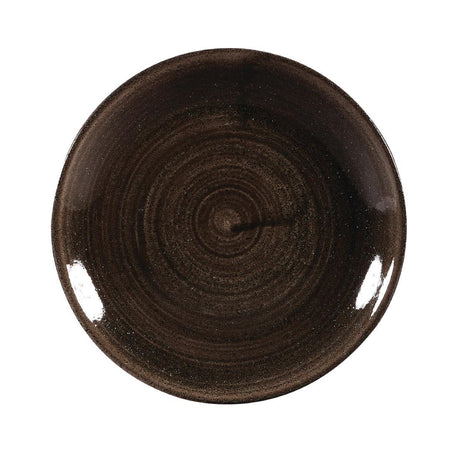 Churchill Stonecast Patina Coupe Plates Black 165mm (Pack of 12) - DR653 Plates Churchill