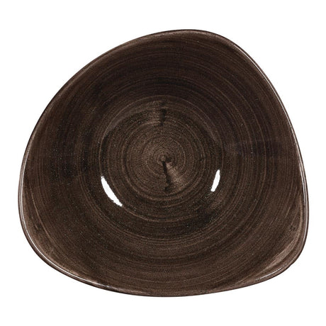Churchill Stonecast Patina Triangular Bowls Black 235mm (Pack of 12) - DR656 Bowls Churchill