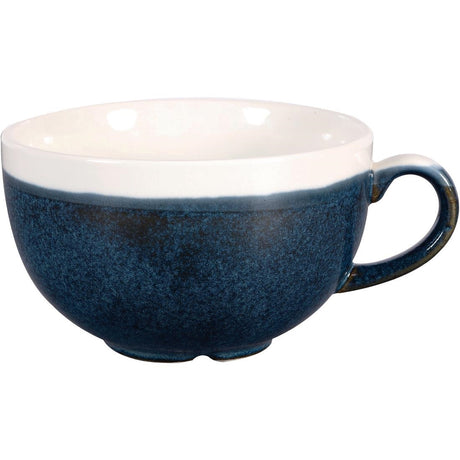 Churchill Monochrome Cappuccino Cup Sapphire Blue 340ml (Pack of 12) - DR670 Cups and Mugs Churchill