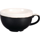 Churchill Monochrome Cappuccino Cup Onyx Black 225ml (Pack of 12) - DR685 Cups and Mugs Churchill