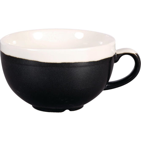 Churchill Monochrome Cappuccino Cup Onyx Black 225ml (Pack of 12) - DR685 Cups and Mugs Churchill