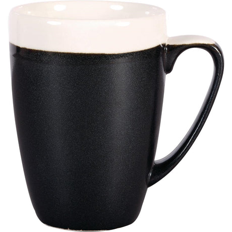 Churchill Monochrome Profile Mug Onyx Black 340ml (Pack of 12) - DR687 Churchill Super Vitrified Churchill   