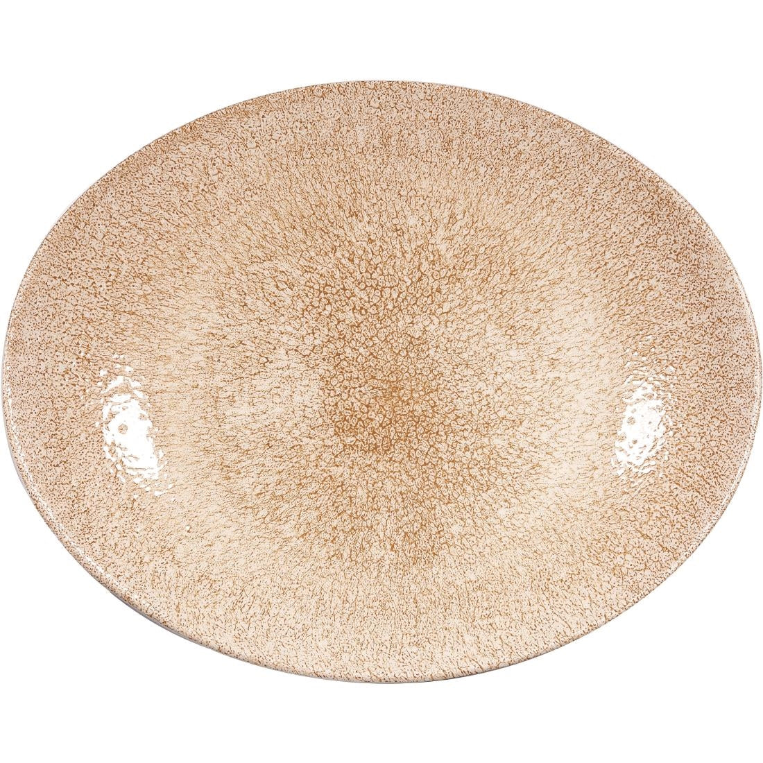 Churchill Studio Prints Raku Oval Coupe Plate Garnet Orange 317mm (Pack of 12) - DR708 Plates Churchill