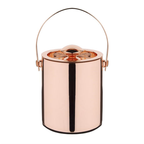Olympia Double Walled Ice Bucket with Lid 1Ltr Copper - DR740  Olympia   