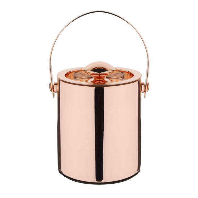 Olympia Double Walled Ice Bucket with Lid 1Ltr Copper - DR740  Olympia   