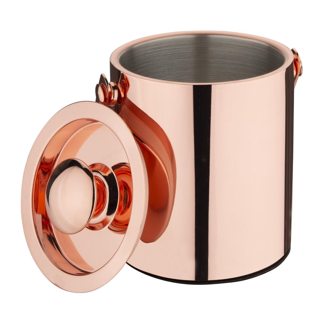 Olympia Double Walled Ice Bucket with Lid 1Ltr Copper - DR740  Olympia   