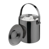 Olympia Double Walled Ice Bucket with Lid 1Ltr Gunmetal - DR742  Olympia   