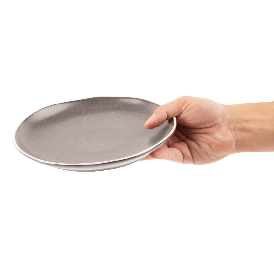 Olympia Chia Plates Charcoal 205mm (Pack of 6) - DR815 Plates Olympia