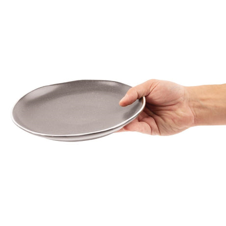 Olympia Chia Plates Charcoal 205mm (Pack of 6) - DR815 Plates Olympia