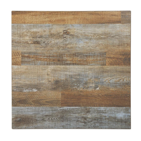 Bolero Pre-Drilled Square Table Top Urban Dark 700mm - DR823 Wood Effect Table Tops Bolero   