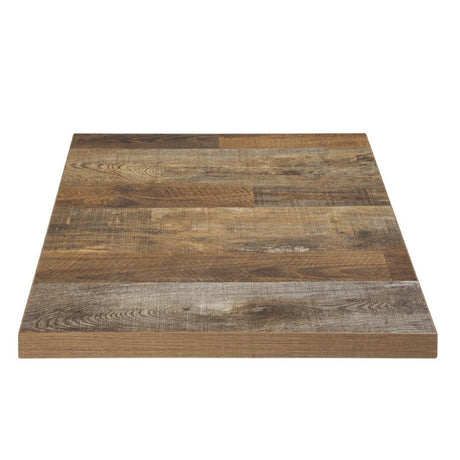 Bolero Pre-Drilled Square Table Top Urban Dark 700mm - DR823 Wood Effect Table Tops Bolero   