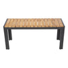 Bolero Rectangular Steel and Acacia Benches 1000mm (Pack of 2) - DS154 Benches Bolero   